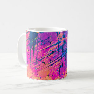 Summer Sunset Spritzer Paint Abstrakt Kaffeetasse
