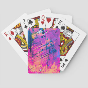 Summer Sunset Spritzer Paint Abstrakt Spielkarten