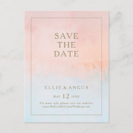 Summer Sunset Wasserfarbe Save the Date Postkarte
