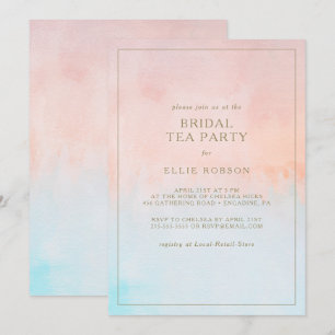 Summer Sunset Watercolor Bridal Party Einladung