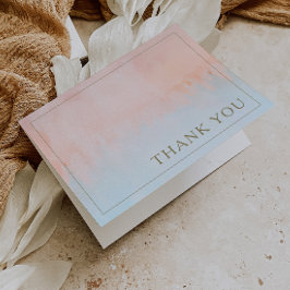 Summer Sunset Watercolor Danke Karte