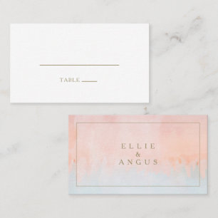 Summer Sunset Watercolor Flat Wedding Platzkarte