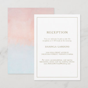Summer Sunset Watercolor Wedding Card Begleitkarte