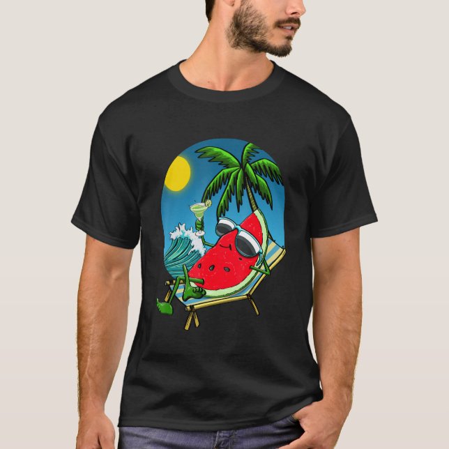 Summer Sunset Watermelon Women Water Fruit Love T-Shirt (Vorderseite)