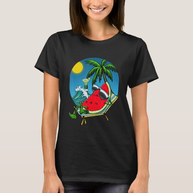 Summer Sunset Watermelon Women Water Fruit Love T-Shirt (Vorderseite)