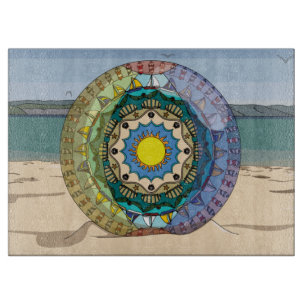 Summer Sunshine Glass Cutting Board Schneidebrett