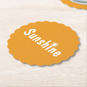 Summer Sunshine Typografy Custom Colors Untersetzer