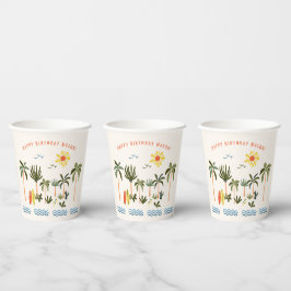 Summer Surf Geburtstagsparty Paper Cups Pappbecher