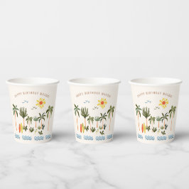 Summer Surf Geburtstagsparty Paper Cups Pappbecher