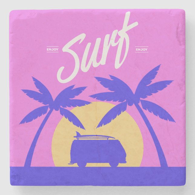 Summer Surf Stone Untersetzer (Vorderseite)