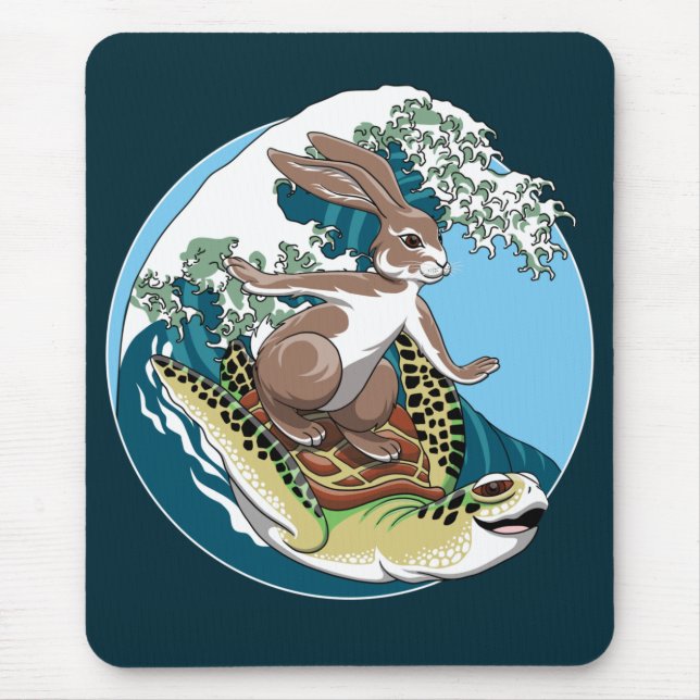 Summer Surfing - Illustration über Schildkröten un Mousepad (Vorne)