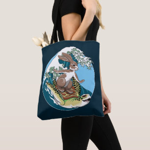 Summer Surfing - Illustration über Schildkröten un Tasche