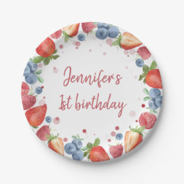 Summer Sweet Berry Erster Geburtstag Pappteller