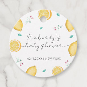 Summer Sweet Lemon Citrus Fruit Baby Dusche Geschenkanhänger