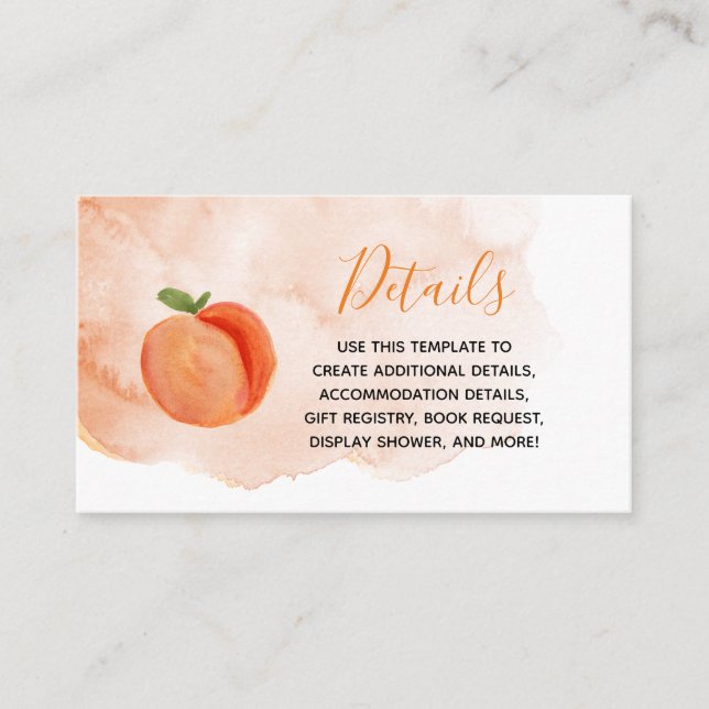 Summer Sweet Little Peach Detail Card Begleitkarte (Vorderseite)