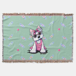 Summer Sweet Olivia Westie Throw Blanket Decke