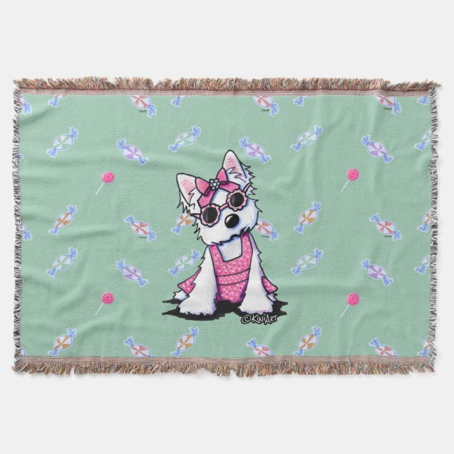 Summer Sweet Olivia Westie Throw Blanket Decke (Vorderseite)