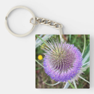 Summer Thistle Blume Schlüsselanhänger