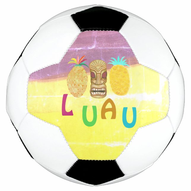 Summer Tiki Pineapple Luau Fußball (Vorderseite)