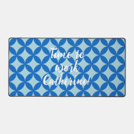 Summer tile with azure circles on baby blue schreibtischunterlage