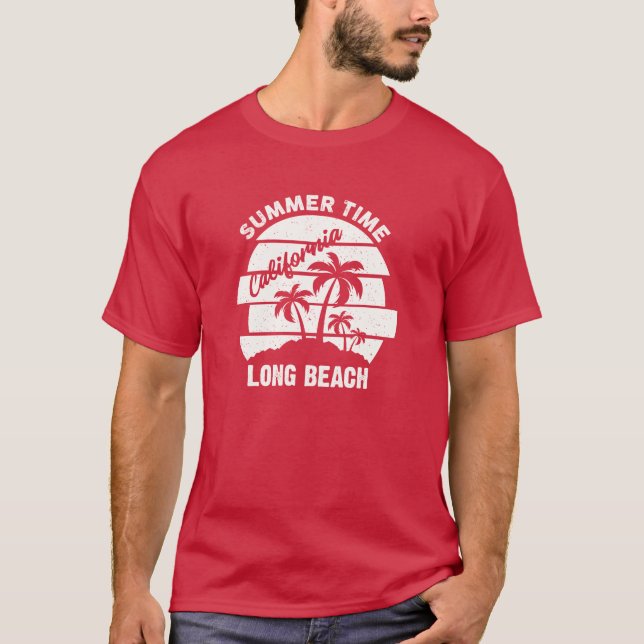 Summer Time California Long Beach T - Shirt (Vorderseite)