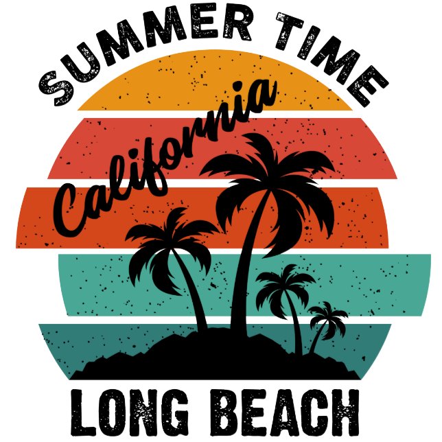 Summer Time California Long Beach T-Shirt (Von Creator hochgeladen)