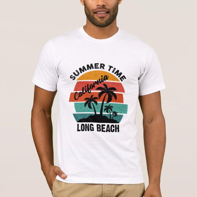 Summer Time California Long Beach T-Shirt (Vorderseite)