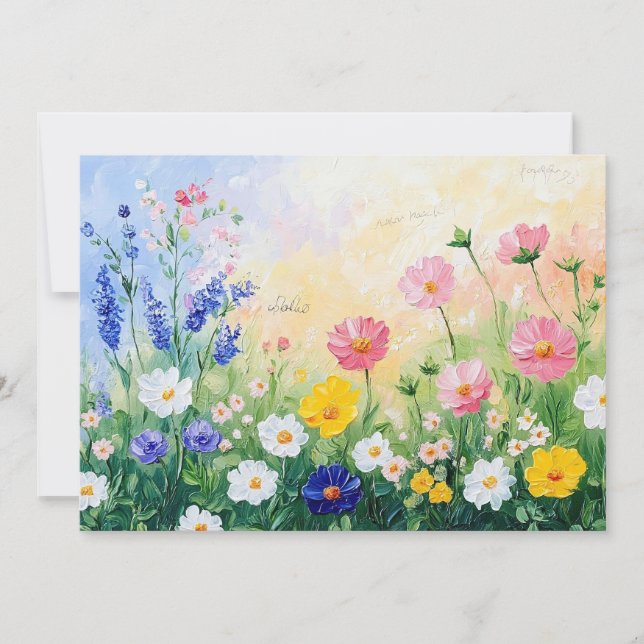 Summer time flat feiertagskarte (Vorderseite)