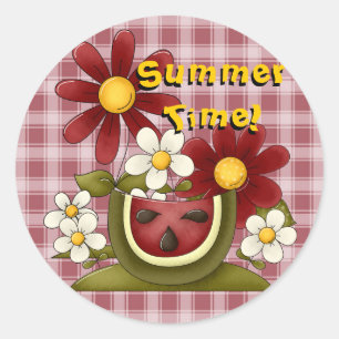 Summer Time Fun Wassermelon Stickers