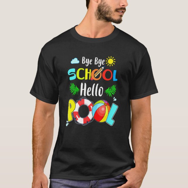 Summer Time Gobye School Hallo Pool T-Shirt (Vorderseite)