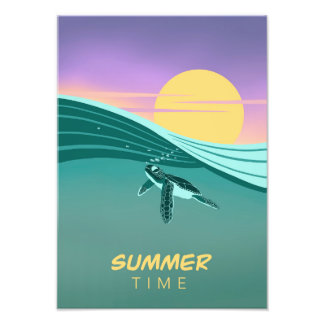 Summer-Time-Schildkrötenposter Fotodruck
