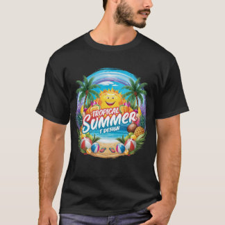 Summer to Shirt Design, Beach T - Shirt Design.