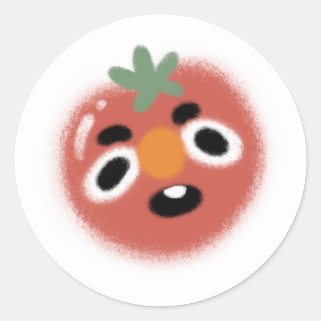 Summer Tomato Runder Aufkleber (Vorderseite)
