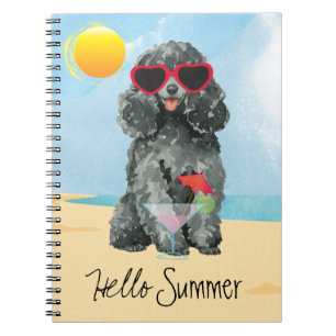 Summer Toy Poodle Notizblock