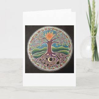 Summer Tree of Life Mandala Card Karte