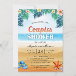 Summer Tropical Beach Paare Polterabend Einladung