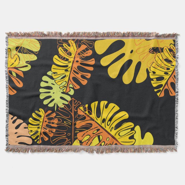 Summer Tropical Blätter Vintages Design Decke (Vorderseite)