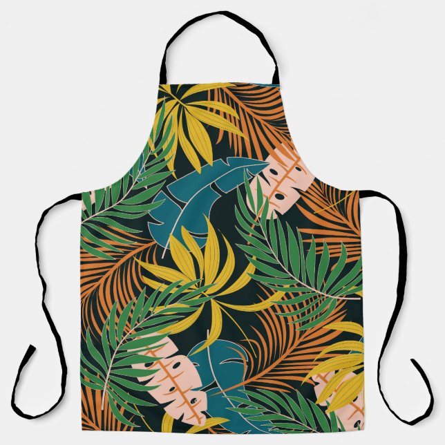 Summer Tropical Bright Pflanze Muster Schürze (Vorderseite)