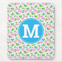 Summer Tropical Flamingo und Blumenmuster Mousepad