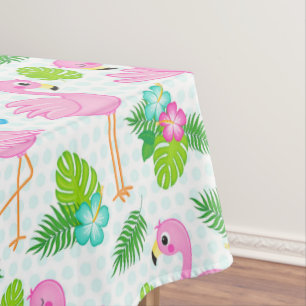 Summer Tropical Flamingo und Blumenmuster Tischdecke