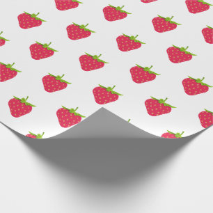 Summer Tropical Food Frucht Rote Erdbeere Geschenkpapier