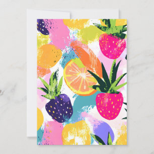 Summer Tropical Fruit Fiesta Feiertagskarte