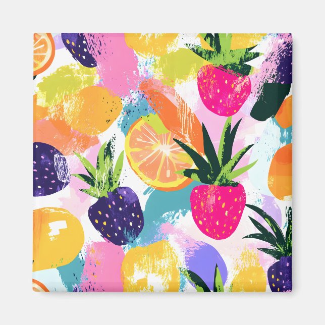 Summer Tropical Fruit Fiesta Magnet (Vorne)