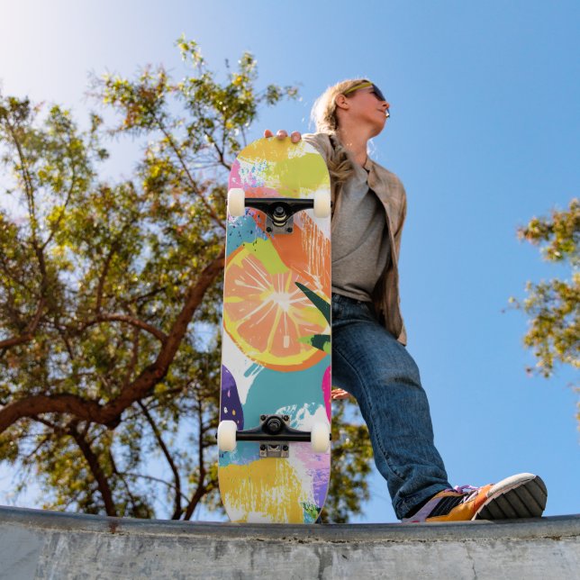 Summer Tropical Fruit Fiesta Skateboard (Außenbereich 1)