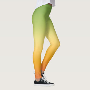 Summer Tropical Gradient Orange Lemon Limon Ombre Leggings