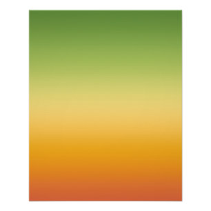 Summer Tropical Gradient Orange Lemon Limon Ombre Poster