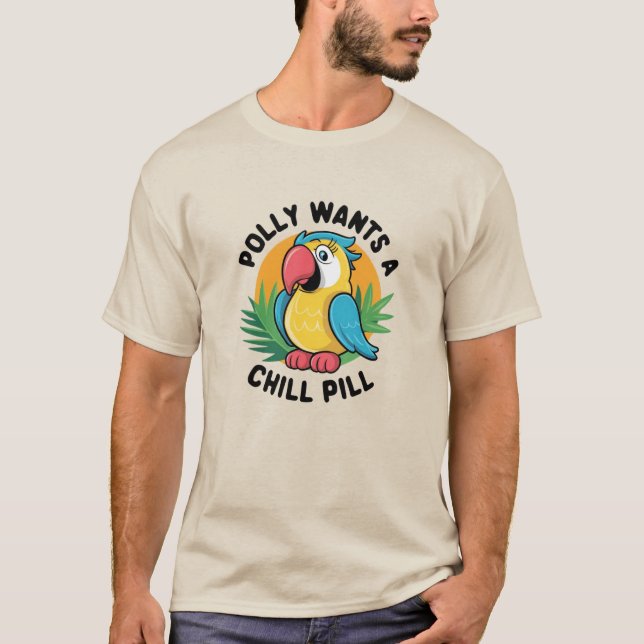 Summer Tropical Parrot Design T-Shirt (Vorderseite)