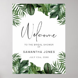 Summer Tropical Portrait Brautparty Willkommen Poster