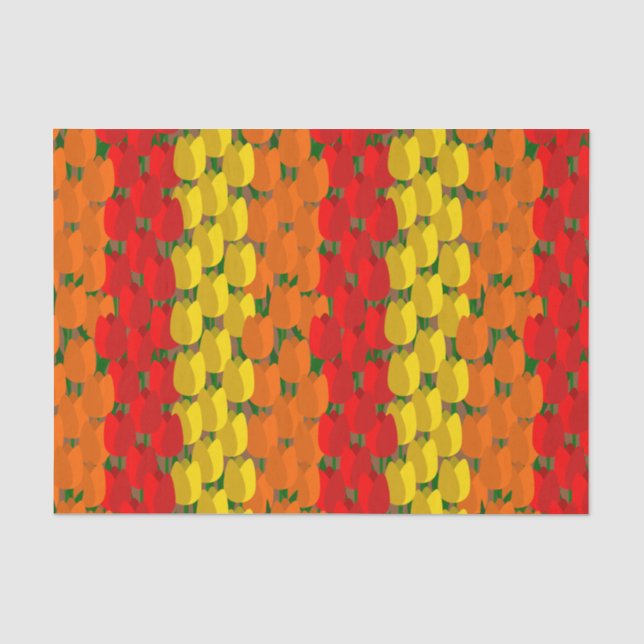 Summer Tulip Field Seidenpapier (Vorderseite)
