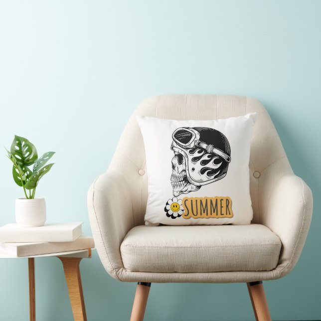 Summer Typografy Illustration Kissen (Stuhl )